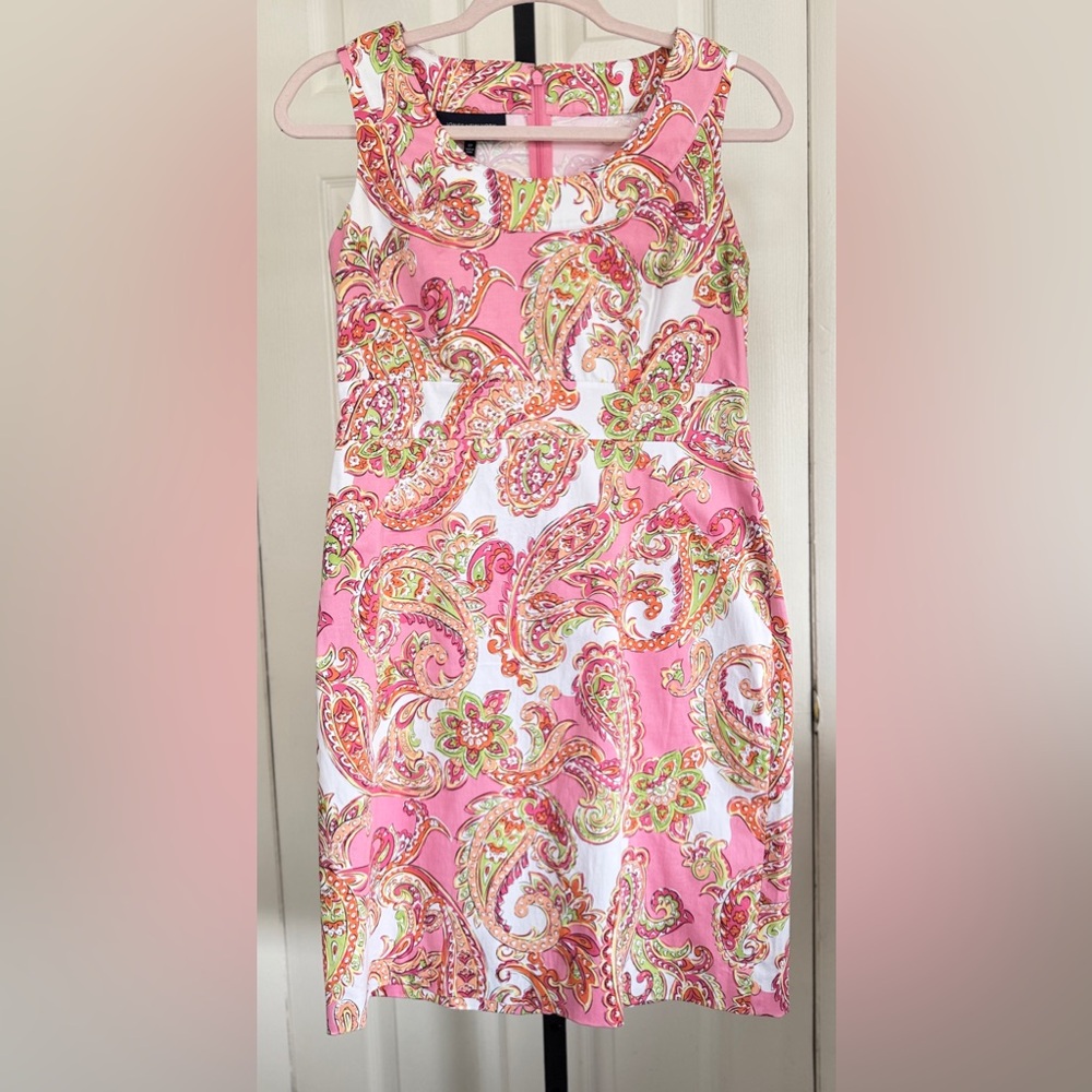 Jones‎ New York Pink Paisley Midi Sheath Dress